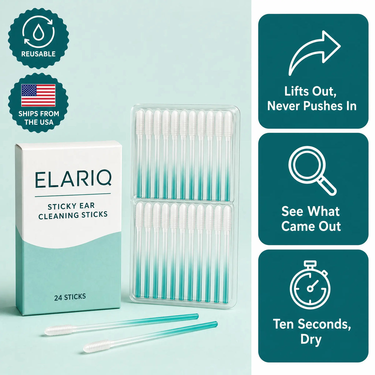 Elariq Sticky Ear Cleaning Sticks